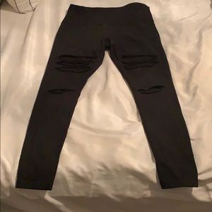 Zella distressed black leggings